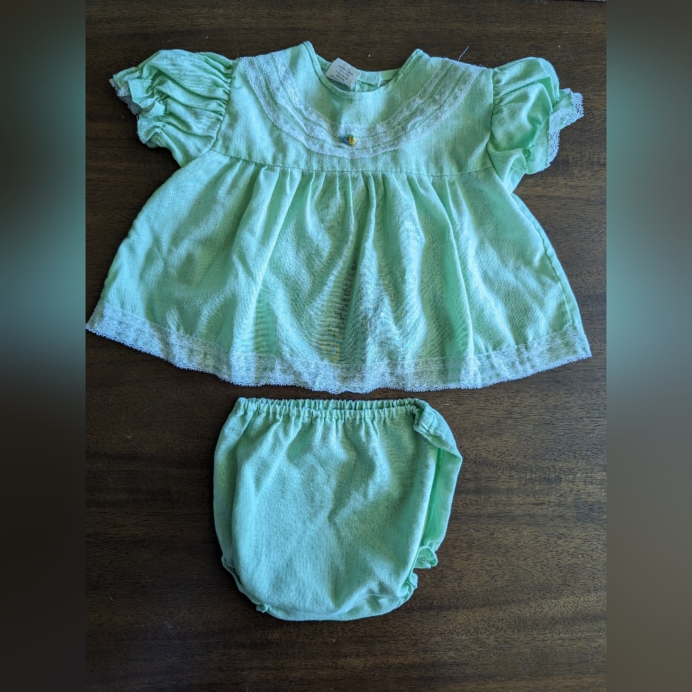 Vintage baby girl matching set